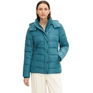 TOM TAILOR Dames winterjas met capuchon 1032480, 13222 - Pastel Teal, XS
