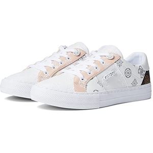 Guess Dames Loven3 Sneaker, 10 M US, Wit Roze 680, 36.5 EU