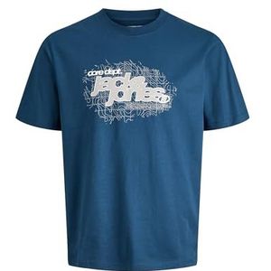 JACK & JONES Junior Jcogrid Branding Tee Ss Crew Neck Jnr, titanium, 140
