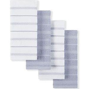 KITCHENAID Albany Keukendoek 4-Pack Set, Lavendel Crème/Wit, 16""x26