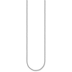 THOMAS SABO Uniseks ketting 925 sterling zilver, zwart, 70,00 cm, Sterling zilver, Geen edelsteen