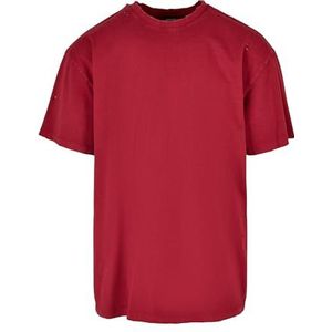Urban Classics Heren Oversized Distressed Tee T-shirt, Brickred, S, rood (brick red), S