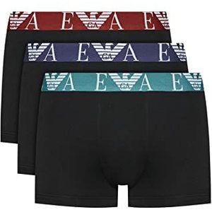 Emporio Armani Heren 3-pack Trunk, zwart/zwart/zwart, XXL