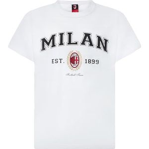 AC Milan, T-shirt College Collection, wit, volwassenen, officieel product, maat L