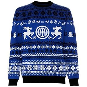 Inter Kersttrui 2022, uniseks volwassenen, officieel interieurproduct, voor alle Tifosi Nerazzurri