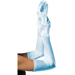 LEG AVENUE Damen Leg Avenue 16b - lange satijnen handschoenen, eenheidsmaat (lichtblauw) Extra Long Satin Gloves, Hellblau, Einheitsgröße EU