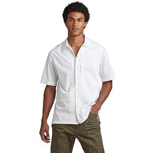 G-STAR RAW Heren Workwear Panel s Shirt, Wit (White D22955-4481-110), S, wit (White D22955-4481-110), S
