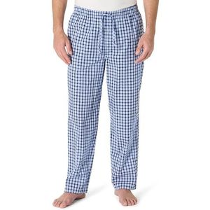 Amazon Essentials Men's Geweven pyjamabroek met rechte pasvorm, Lichtblauw Wit Plaid, L