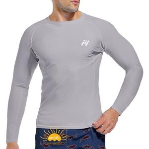 MEETWEE Rash Guard Rash Vest voor heren UV-beschermende T-shirttops met lange mouwen/korte mouwen UPF 50 Sneldrogend voor zwemmen surfen watersporten