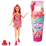 ​Barbie Pop Reveal Pop, serie Fruit, thema Vruchtenbowl, met 8 verrassingen, waaronder dierenvriendje en accessoires, Slime (slijm), verandering van kleur en geur, HNW43