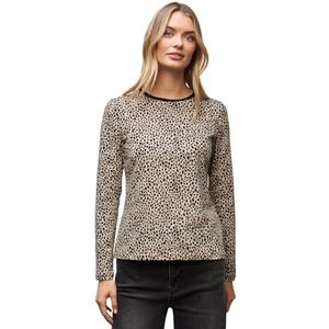 Street One Dames Shirt in leo look in Beige, in size: 34