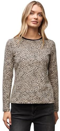 Street One Dames Shirt in leo look in Beige, in size: 34