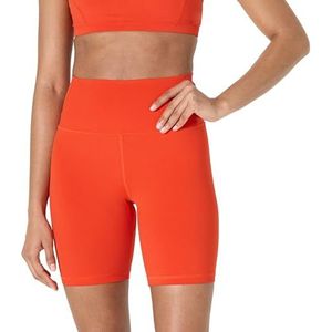 Amazon Essentials Dames Active FormFlex Boterachtige Zachte Hoge Taille 7"" Yoga Biker Shorts, Rood, XXL