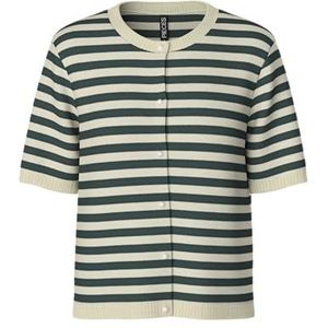 Pcorina Ss Stripe Knit Cardi Pwp Bc, Darkest Spruce, M