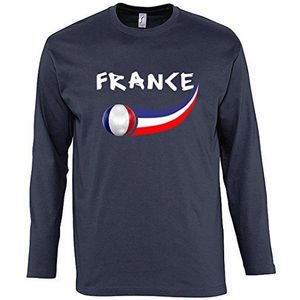 Supportershop Heren Lange Mouw Frankrijk L/s Blauw T-Shirt L