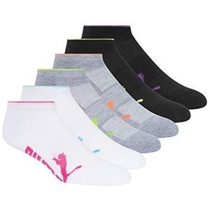 Puma Women's Half Terry Runner Socks 6-Pack, White Multi, 9-11