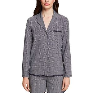 ESPRIT Bodywear dames bedrukt katoen LACE SUS s.Shirt_a_l pyjama-bovenstuk, marineblauw 3, 42