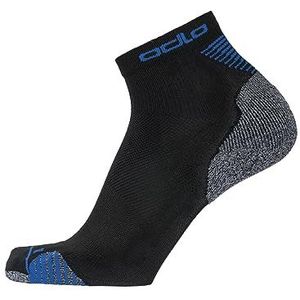 Odlo Unisex CERAMICOOL RUN hardloopsokken, zwart - indigo bont