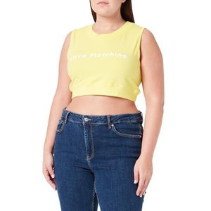 Love Moschino Dames Cropped Top, geel, 48, geel, 48