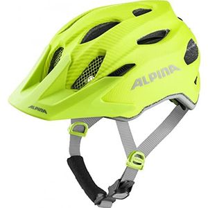 ALPINA CARAPAX JR. FLASH - Verlichte, veilige led-fietshelm met vliegennet voor kinderen, zichtbaar mat, 51-56 cm