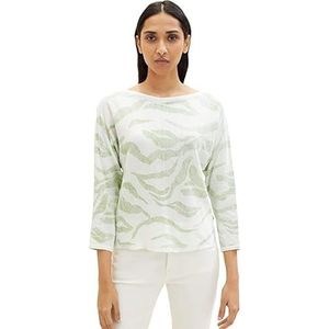 TOM TAILOR Dames trui 1035303, 31127 - Green Wavy Knit Design, S