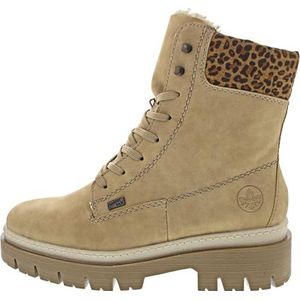 Rieker - Enkellaarsjes - Bruin - Dierenprint - Imitatieleder