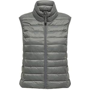 ONLY CARMAKOMA Cartahia Lw Quilted Waistcoat Otw, Castor Gray, S