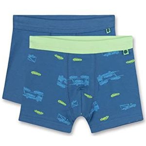 Sanetta Jongens dubbelpak shorts (2 stuks), ocean, 92 cm
