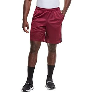 Champion Shorts voor heren, gymshorts van mesh voor heren, lichte sportshorts (Reg. Of Big & Tall), Bordeauxrood C-patch-logo, L