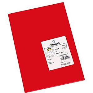 Canson Iris Vivaldi A3 185 gsm glad kleurenpapier - rood (Pack van 50 vellen)