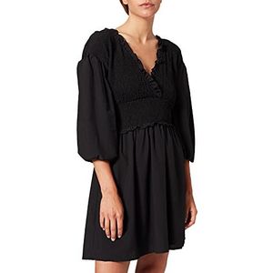 NA-KD Smocked Dress mini-jurk met smock-stip voor dames, Zwart (zwart), 36 NL