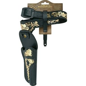 Schrödel J.G. ""Voordeelbare riem, klein, 1 pistoolriem van kunststof speelgoedpistolen, ideaal voor cowboykostuums, 78 cm, zwart (703 4111)