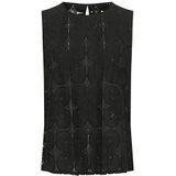 Cream - Elegante Kantentop - Zwart - Dames - 2XL