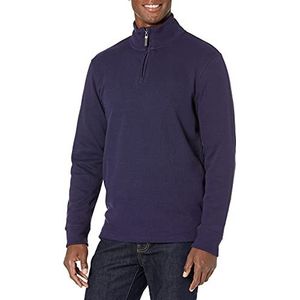 Amazon Essentials Quarter-Zip Franse Rib Trui Navy, S