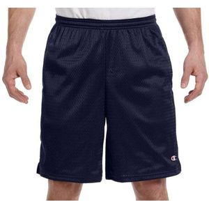 Champion Lange mesh shorts met zakken voor heren, Marineblauw, S