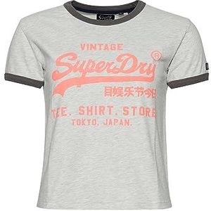 Superdry Shirt Neon VL T-shirt Glacier Grey Marl 12 Dames, grijs (Glacier Grey Marl), 38