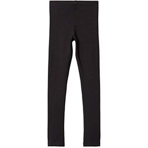 NAME IT Basic legging voor meisjes, biologisch katoen, zwart, zwart, 140