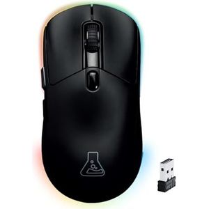 The G-Lab - Kult Titanium - Draadloze Gamingmuis - 12.000 dpi - RGB - Oplaadbaar
