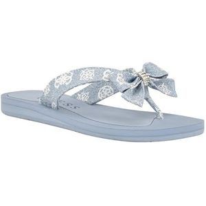 GUESS Tuta Teenslippers voor dames, Lichtblauwe Ster Multi, 36.5 EU