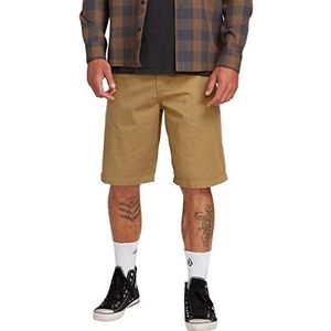 Volcom Frickin Chino Short voor heren, Donkere Kaki, 46