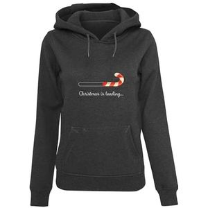 Merchcode Damestrui met capuchon, 65% katoen, 35% polyester, houtskool, M, antraciet, M