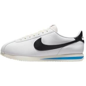 Nike Heren Cortez sneakers, 39 EU, Wit Zwart Lt Photo Blue Sail, 39 EU