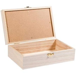 Rayher 62945505 houten box met schuddeksel, FSC100%, natuur, 20x12,5x6,5cm