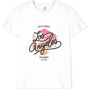 Republic Of California T-shirt voor meisjes, Wit, 8 Jaren