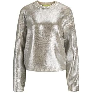 JACK & JONES Jxsilvia Crew Neck Knit, zilver, XS