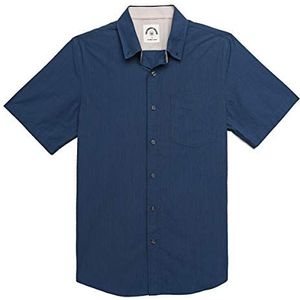 Dubinik® Shirt Heren Korte mouw Gemakkelijk te strijken Button-down overhemden 100% katoen Casual overhemden Regular Fit