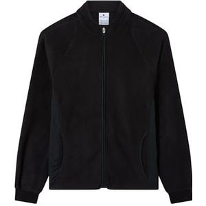 Champion Legacy Women Micro Polar Fleece Sweatshirt met volledige rits, L, zwart, Zwart, L