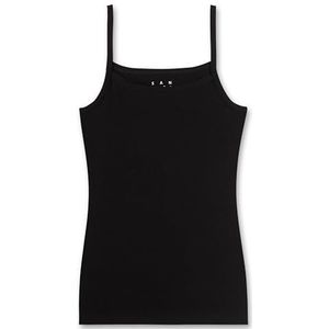 Sanetta Meisjesonderhemd | Hoogwaardig en duurzaam katoenen onderhemd voor meisjes. Onderhemd voor meisjes, zwart (super 10015), 176 cm