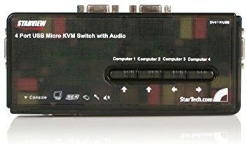StarTech.com 4-poort USB KVM-switch Zwart met Audio en Bekabeling