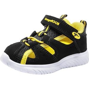 KangaROOS Ki-Rock Lite Ev-15 Platte sandalen, Jet Black Lemon Chrome, 27 EU, Jet Black Lemon Chrome, 27 EU